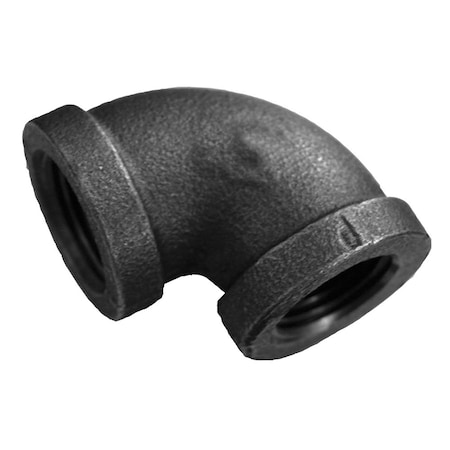 Jones Stephens 6in. Black Iron 90Deg. Elbow, Banded B2351100